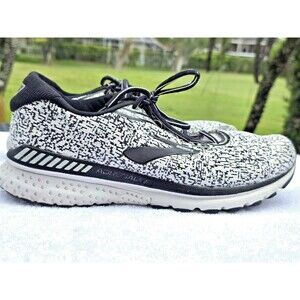Men’s Brooks Adrenaline GTS 20 Knit Running Shoes Size 10.5 Black White